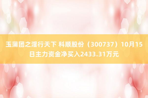 玉蒲团之淫行天下 科顺股份（300737）10月15日主力资金净买入2433.31万元