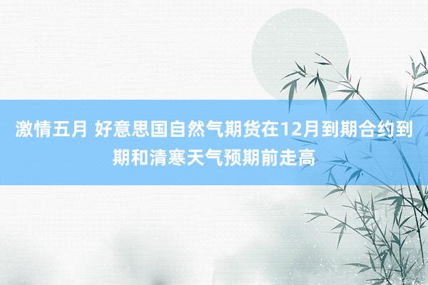 激情五月 好意思国自然气期货在12月到期合约到期和清寒天气预期前走高