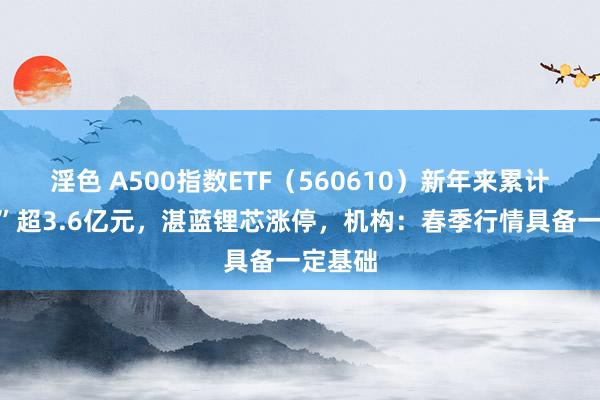 淫色 A500指数ETF（560610）新年来累计“吸金”超3.6亿元，湛蓝锂芯涨停，机构：春季行情具备一定基础