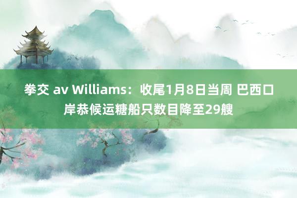 拳交 av Williams：收尾1月8日当周 巴西口岸恭候运糖船只数目降至29艘