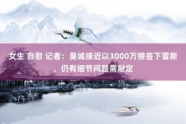 女生 自慰 记者：曼城接近以3000万镑签下雷斯，仍有细节问题需敲定